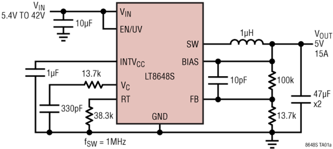 LT8648S Application Circuit