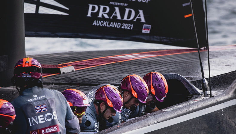 Ineos Team UK on Boat