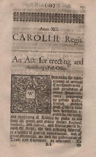 Simon Pike Act 1660 communications regulations