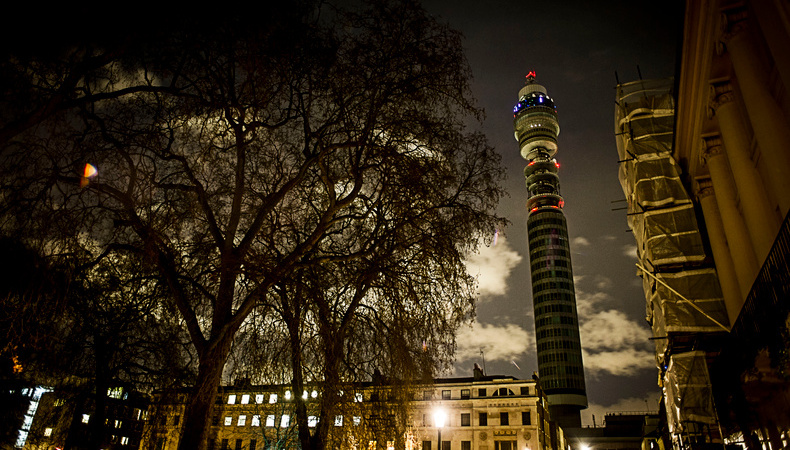 BT Tower at night
